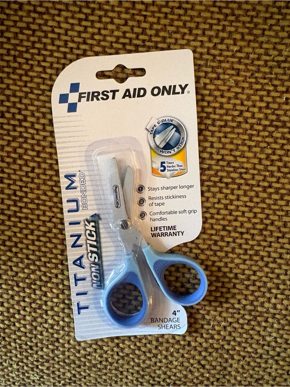 Blue Titanium Bonded Bandage Shears - 4"